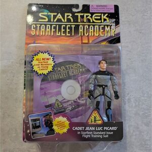 1996 Star Trek Cadet Jean Luc Picard Starfleet Academy With CD Playmates Vtg